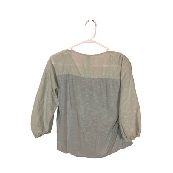 Anthropologie Blue Sheer Top Women’s XS – Lightweight Mesh Blouse Elegant - Picture 3 of 4